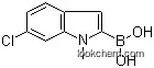 Molecular Structure of 957066-11-4 (6-Chloro-1-methyl-1H-indol-2-ylboronic acid)
